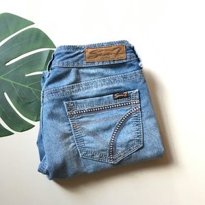Seven7 crop 7 pocket denim capris